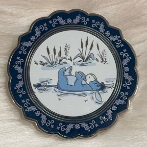 Disney Winnie the Pooh Tonal Floral Character Enamel Pin-Eeyore Floating
